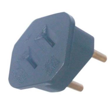 Imagem de Pino Adaptador 2p 10a Padrão Antigo Quadrado Chapa - Mectronic