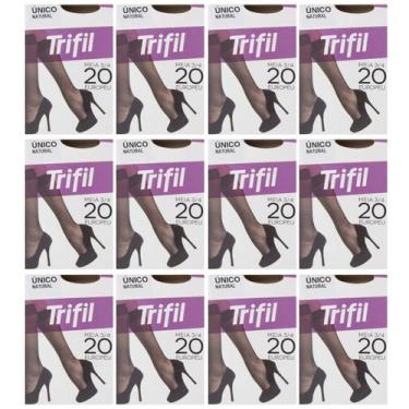 Imagem de Kit 12 Meia Fina 3/4 Europeu Fio 20 Natural - Trifil