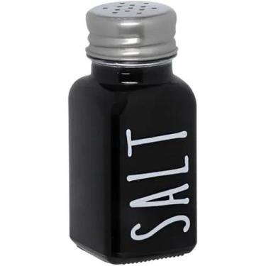 Imagem de Saleiro 80ml Preto Manhattan em Vidro e Inox Hauskraft, Vidro, Preto