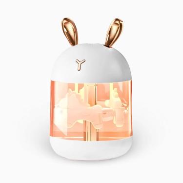 Imagem de Umidificador Portátil USB Utimix 300ML Ultrassônico com Aromaterapia LED Rosa 110V