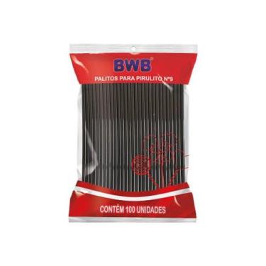 Imagem de 100 Canudo Palito para Pirulito Pequeno Preto nº09 Cod. 118 BWB