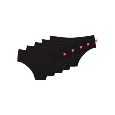Imagem de Kit com 5 Calcinhas Infantil Sanny 211559, Preto, M