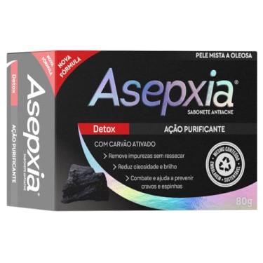 Imagem de Asepxia Sabonete Detox 80g — Limpeza Profunda com Carvão Ativado | Remove Cravos, Controla a Oleosidade e Purifica a Pele | Para Peles Mistas e Oleosas