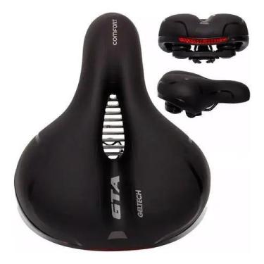 Imagem de Kit selim largo c/ elast. vazado gta comfort geltech + descanso latera