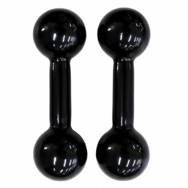 Imagem de Halter 5kg Emborrachado Para Musculação Exercício e Treino Com Peso - 
