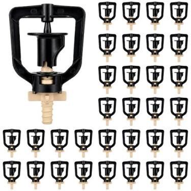 Imagem de Kit 100 Microaspersor Bege 55lph Bocal Bailarina Giratório Sistema de 