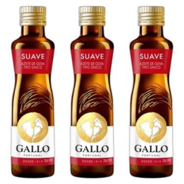 Imagem de Kit 03 Azeite De Oliva Português Tipo Único Gallo 250ml Original