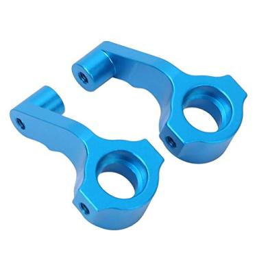Imagem de Bicaquu Acessório de controle remoto durável de alta resistência para controle remoto, suporte de cubo de direção RC, para carro RC hobby RC Crawler carro 1/10 RC carro modelo carro RC (azul ECX334002B)