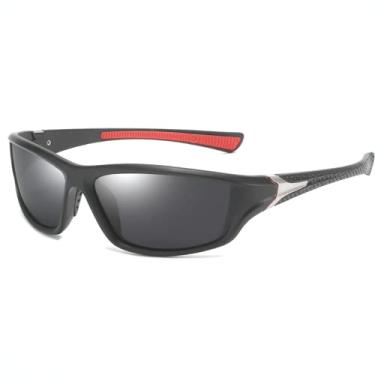 Imagem de Óculos De Sol Lente Polarizada Masculino Preto E Vermelho UV400 Prática de Esporte C5