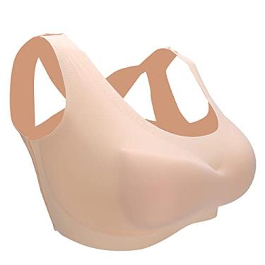 Imagem de Sutiã sem alças com fivela frontal, sutiã com fivela frontal, design de alça cruzada nas costas, design de 3 fileiras e 3 ganchos, eficaz para mulheres para má postura para correção