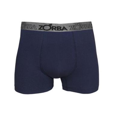 Imagem de Cueca Boxer Zorba Com Suporte Anatômico 667 Azul Marinho