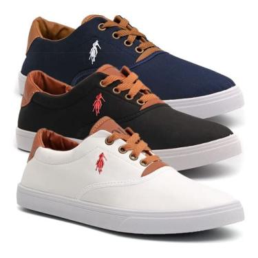 Imagem de Kit 3 Pares De Tênis Masculino Sapatênis Da Polo Up