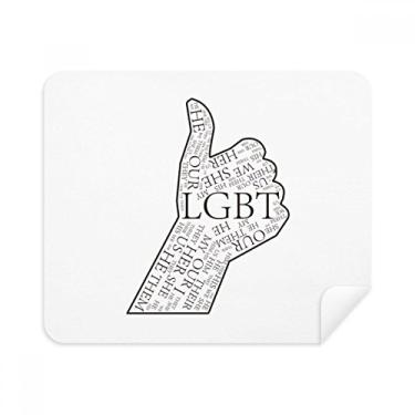 Imagem de LGBT Bandeira do Arco-Íris Ótimo Pano de Limpeza de Tela 2 Peças Tecido de Camurça