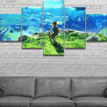 Imagem de Quadro Decorativos Legends of Zelda com 5 peças 130x65 5