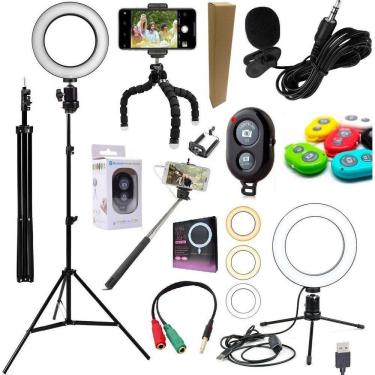 Imagem de Kit Acessórios Youtuber Profissional Ring Light + Bluetooth