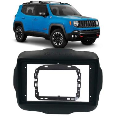 Imagem de Moldura De Painel 2 Din 9" Polegadas Jeep Renegade 2015 á 2022