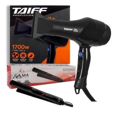 Imagem de Kit - Secador Taiff Prof. New Smart 1700W 127V + Prancha Gama Eleganza Plus 210ºc - Biv