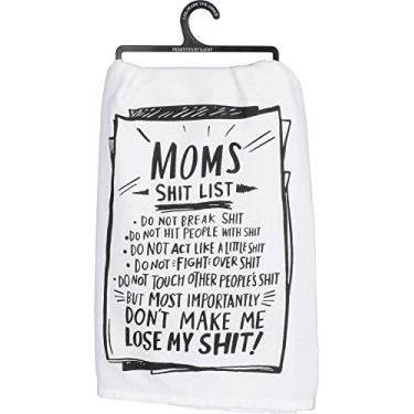 Imagem de Primitives by Kathy Toalha de prato 36923 LOL Made You Smile, 71 cm x 71 cm, Mom's Shit List