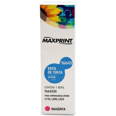 Imagem de Refil de Tinta Magenta Compatível Epson T664320 - para impressora L110/L210/L220/L355/L365/L555 - Maxprint