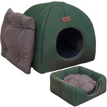 Imagem de Toca + Almofada Para Chinchila Porquinho da India Casinha Avuk Pet (Verde)