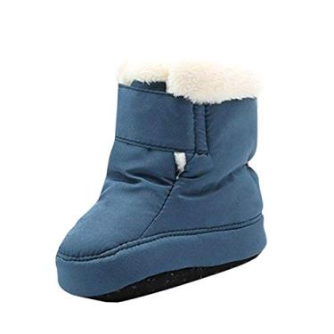 Imagem de Kuner Botas de inverno quentes para bebês recém-nascidos meninos e meninas à prova d'água, Azul, 0-6 Months Infant