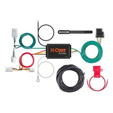 Imagem de Curt 56033 Chicote de fiação de reboque personalizado de 4 pinos para lado do veículo, serve para Select Infiniti G25, G35, G37, Q60, Nissan Rogue