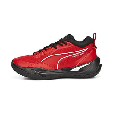 Imagem de PUMA Tênis unissex infantil Playmaker Pro, Alto Risco Vermelho Jet Preto, 6.5 Big Kid