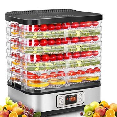 Imagem de Homdox Máquina desidratadora de alimentos, 8 bandejas sem BPA, secador de alimentos, temporizador 72H e controle de temperatura, desidratador de 400 W para alimentos e carne seca, frutas, ervas,