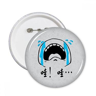 Imagem de Cry Aloud preto bonito chat padrão feliz alfinetes redondos crachá botão decoração acessório 5 peças