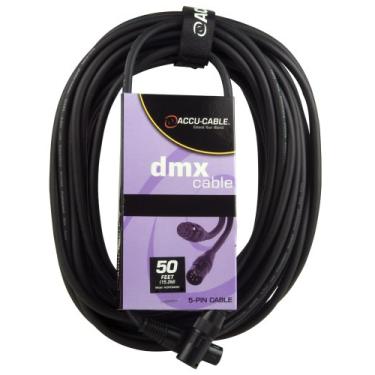 Imagem de Accu Cable AC5PDMX50 DMX cabo de luz de palco, 5 pinos macho para conexão fêmea de 5 pinos