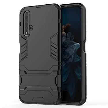 Imagem de HONGYAN Capa de telefone Caso PC + TPU à prova de choque para a Huawei Honor 20, com suporte Capa protetora