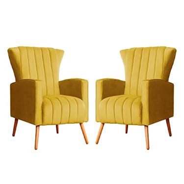 Imagem de Kit 02 Poltronas Melinda Veludo Cores - DS Estofados
