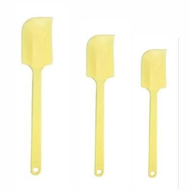 Imagem de Kit 03 Espátulas Silicone Raspa Tudo cm Cabo