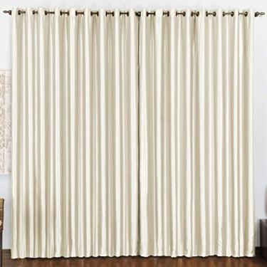 Imagem de Cortina 4 Mts Sala Quarto Cetim Amassado para Trilho Comum Barata Palha