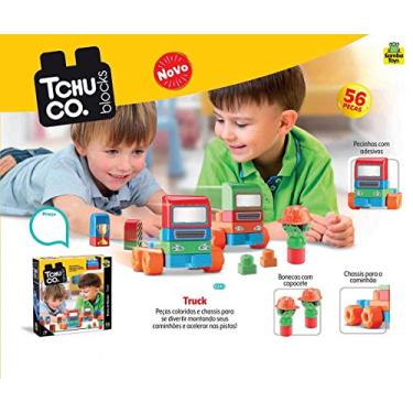 Imagem de Blocos de Montar Tchuco Blocks Truck - 56 Peças - Samba Toys