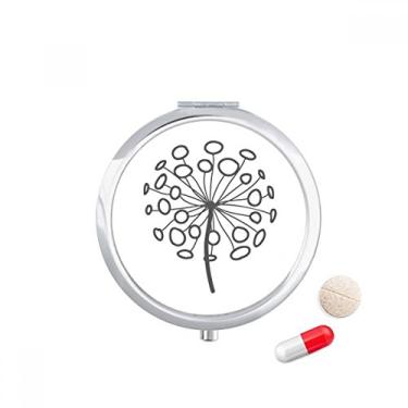 Imagem de Porta-comprimidos de dente-de-leão com plantas ornamentais de flores, caixa de armazenamento de medicamentos