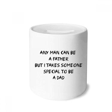 Imagem de DIYthinker Caixa de moedas de cerâmica com citação especial para ser um pai e um porta-moedas