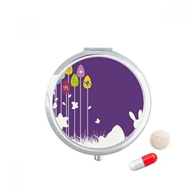 Imagem de Porta-comprimidos de borboleta roxa Festival de Religião da Páscoa Caixa de armazenamento de remédios