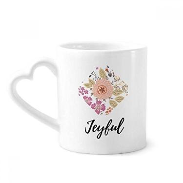 Imagem de Caneca de tinta de flor Dahlia Caneca de cerâmica para café copo de coração de vidro
