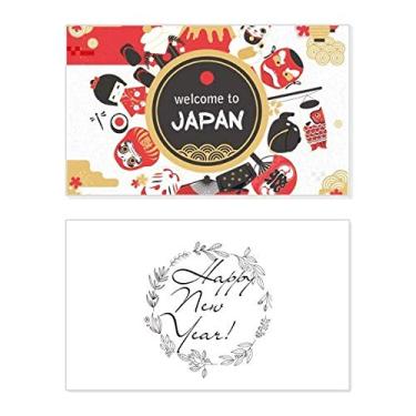 Imagem de Bem-vindo ao Japão, estilo japonês, sushi, festival, ano novo, cartão de felicitações, mensagem de abençoar presente