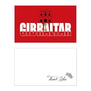 Imagem de Nome da bandeira do país de Gibraltar cartão de agradecimento aniversário aniversário saudação casamento agradecimento