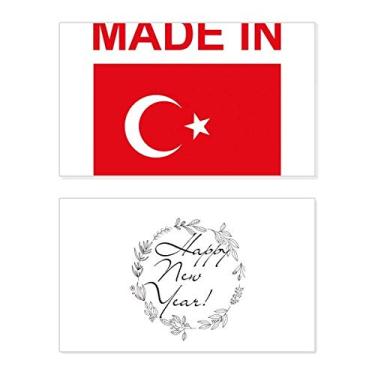 Imagem de Made in Turkey Country Love New Year Festival Cartão de felicitações Bless Message Present