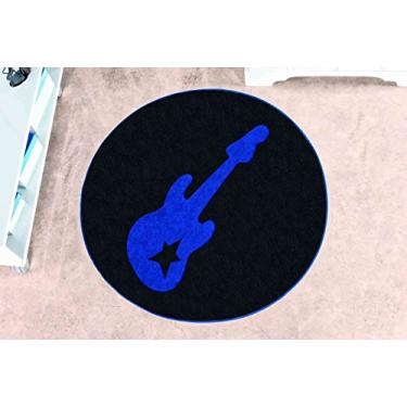 Imagem de Tapete Formato Big Premium Guitarra Guga Tapetes Azul Royal