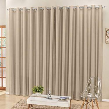 Imagem de Cortina 2 Mts Sala Quarto Escritório Semiblackout para Trilho Suisso Bege