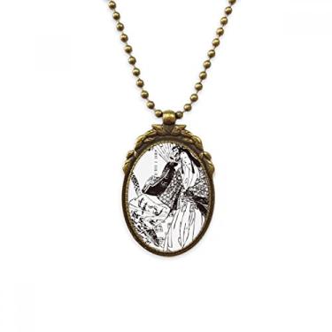 Imagem de DIYthinker Chaveiro com pingente de contas vintage com desenho japonês Sakura