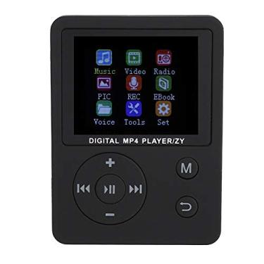 Imagem de LZKW Leitor de música, tela colorida USB 2.0 MP4 Player para casa para esportes para uso em viagens para gravação (preto)