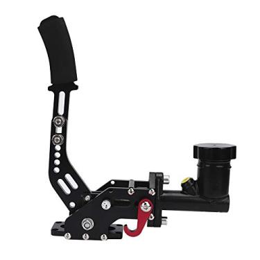 Imagem de Freio de mão de corrida profissional, freio de mão hidráulico de alumínio ajustável de 29 cm, tração horizontal Hydro E-Brake com cilindro de óleo para carros de corrida Drift, veículos de rali (preto)