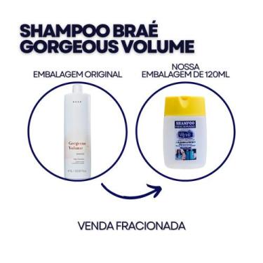 Imagem de Shampoo Gorgeous Volume Braé Fracionado 120ml - Shampoo Doador De Volu