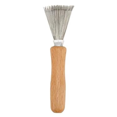 Imagem de Limpador De Escova De Cabelo, Design De Ancinho, Fio De Aço Inoxidável, Remoção De Sujeira, Pente, Ferramenta De Limpeza Para Salão De Beleza Doméstico