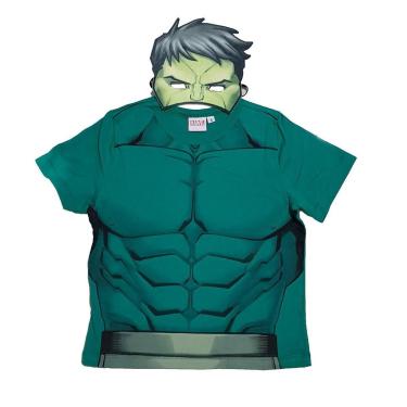 Imagem de Camiseta Cativa Marvel Hulk Homem de Ferro Homem Aranha Thor Capitão América + Mascara 4/10-Masculino